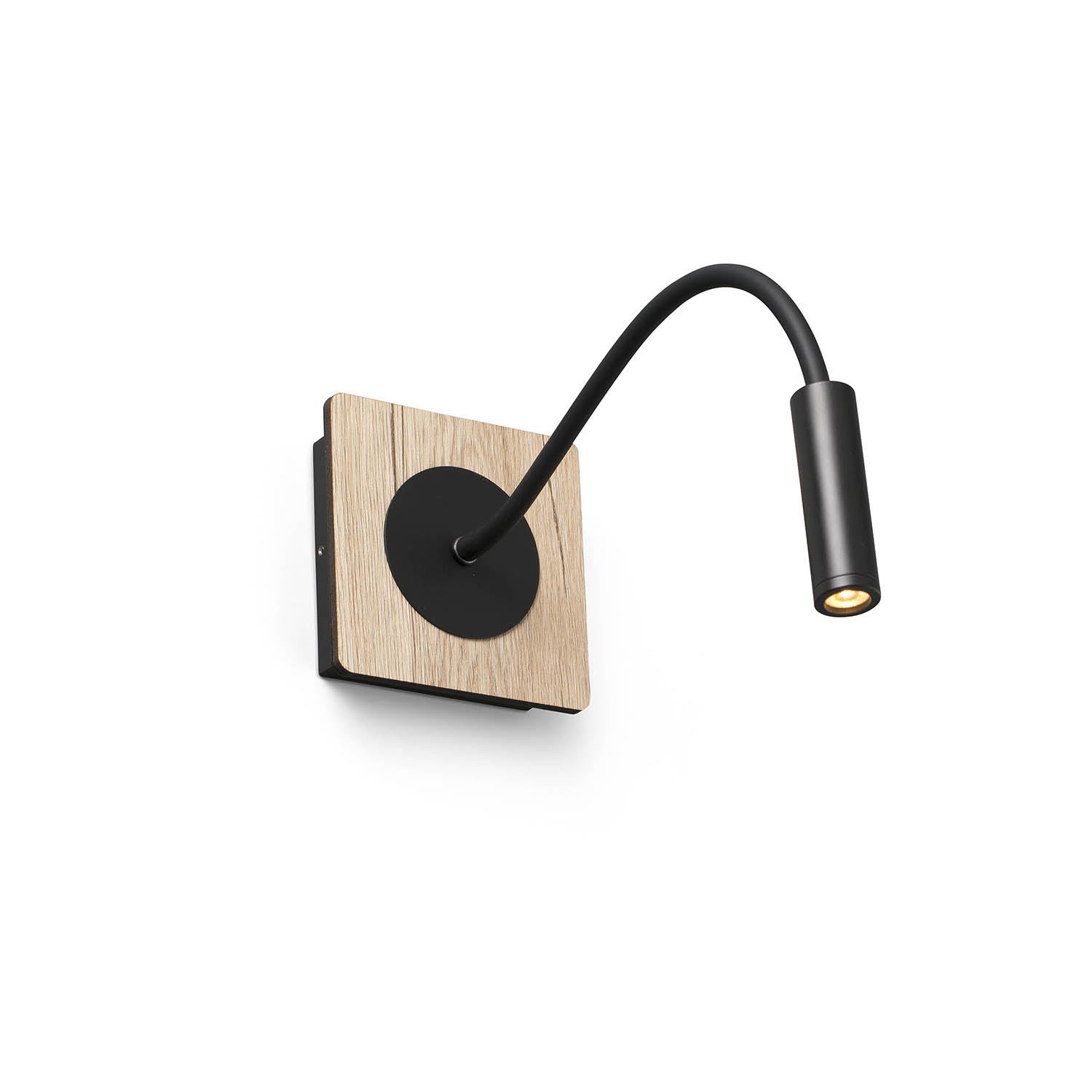 Aplica minimalista cu reader LED design nordic MOOD lemn/negru
