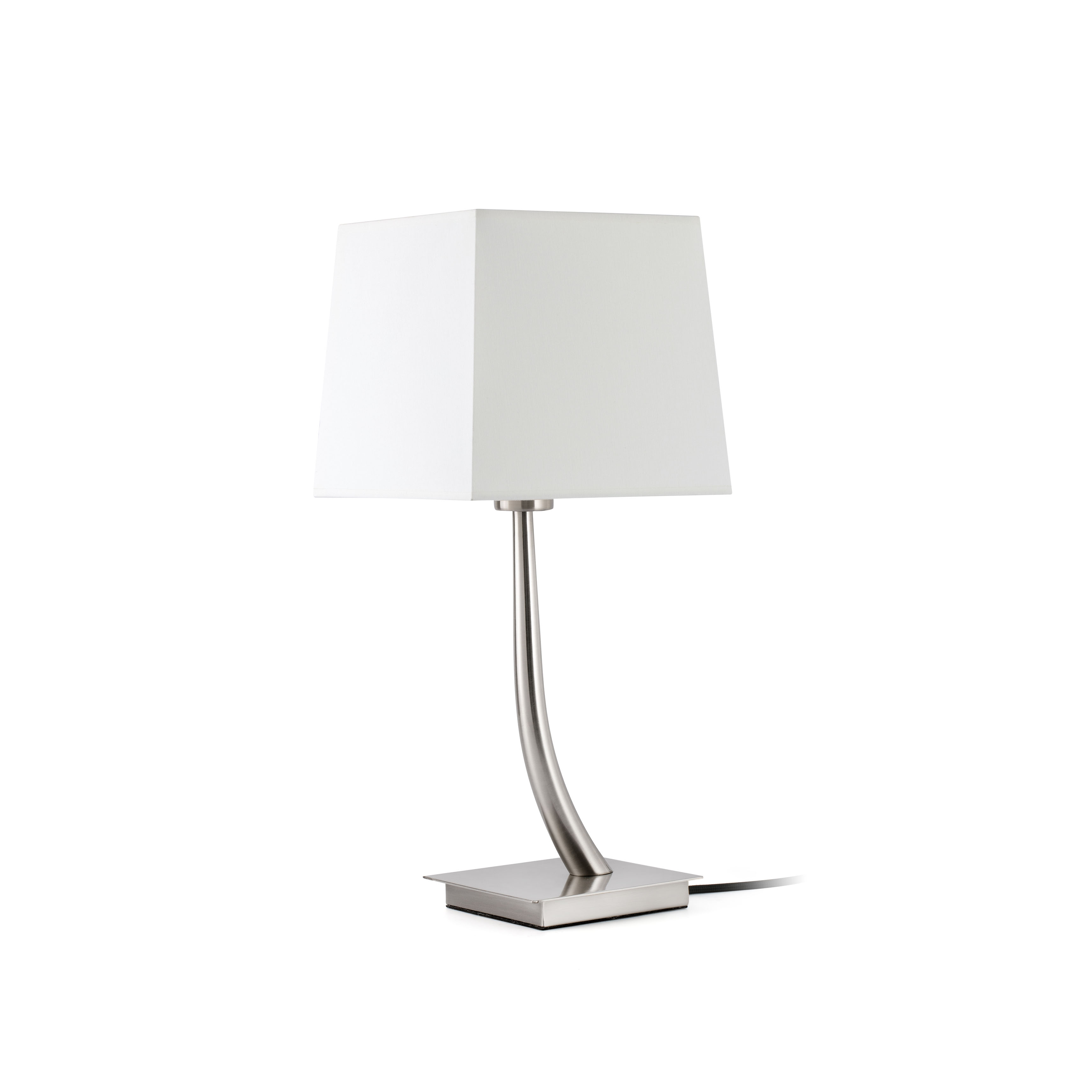 Veioza / Lampa de masa eleganta design clasic REM nickel/alb 29684+2P0421