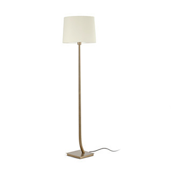 Lampadar / Lampa de podea eleganta design clasic REM auriu/alb 29687+2P0131