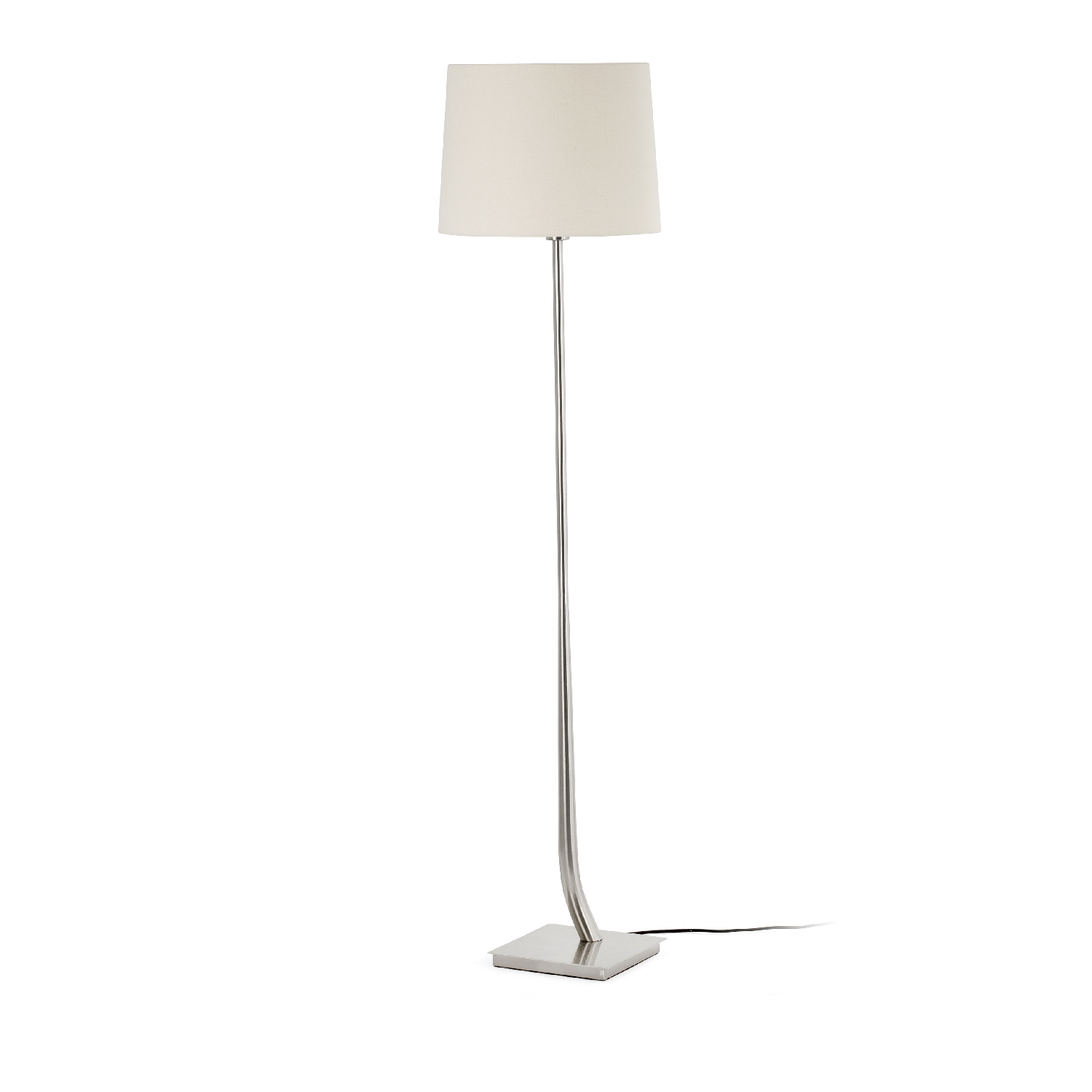 Lampadar / Lampa de podea eleganta design clasic REM nickel/bej 29686-08
