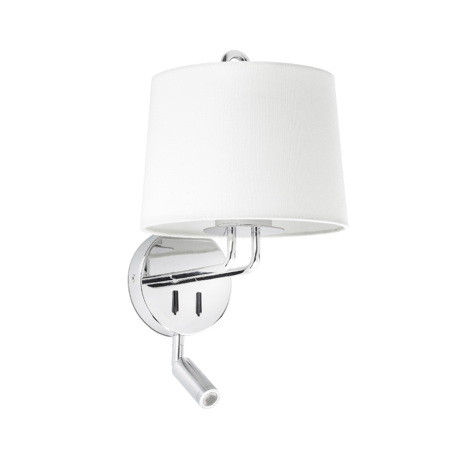 Aplica perete cu reader LED moderna design elegant MONTREAL crom/alb 24033-01