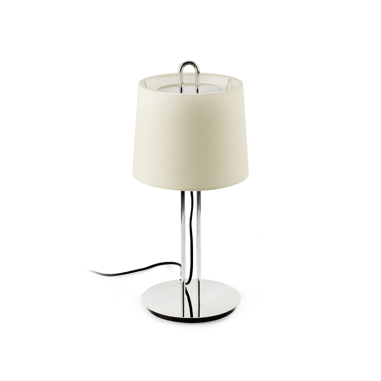 Lampa de masa / Veioza moderna design elegant MONTREAL crom/bej 24035-05