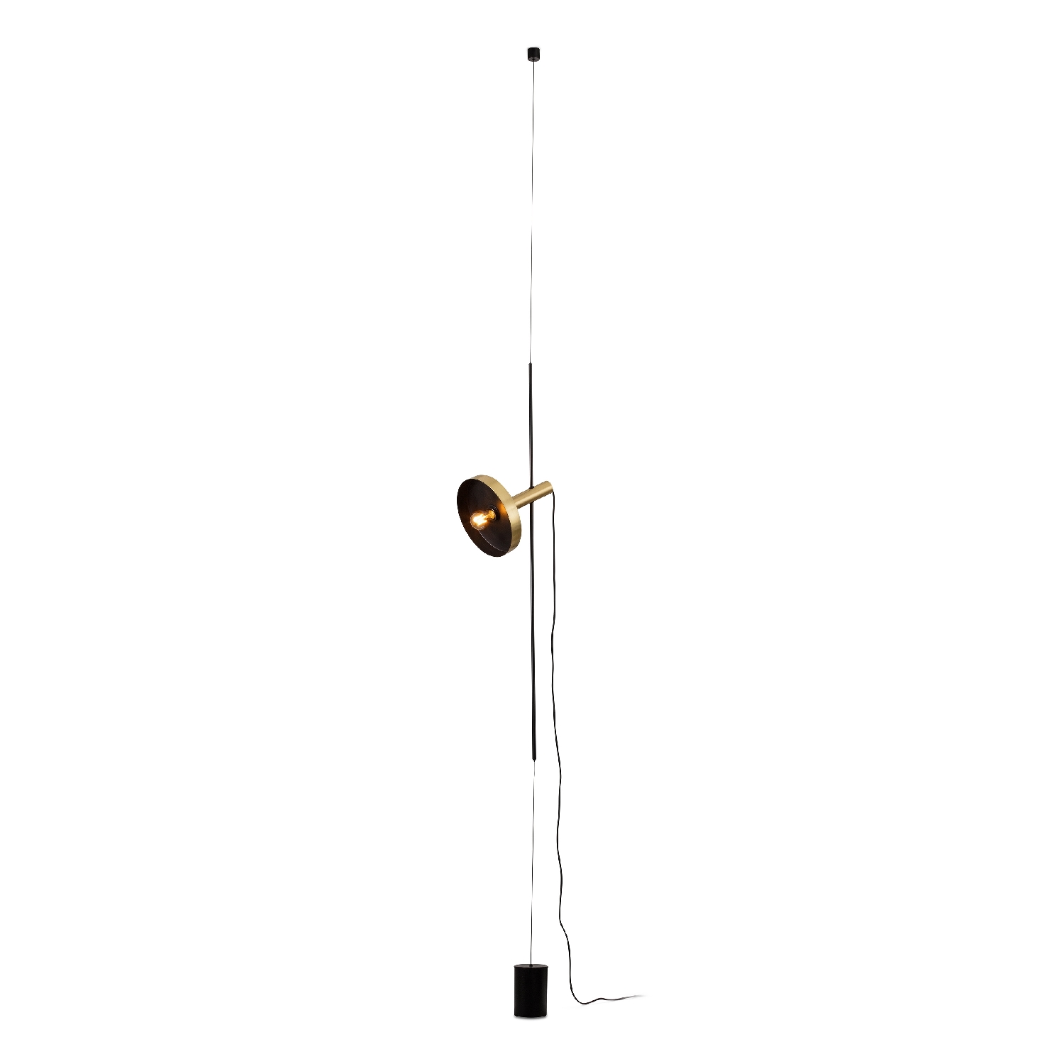 Lampa de podea tip pendul design modern WHIZZ auriu/negru 20166-96