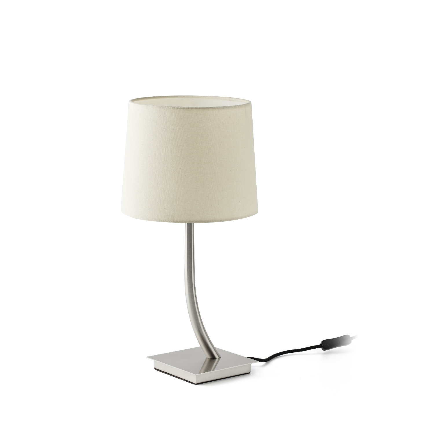 Veioza / Lampa de masa eleganta design clasic REM nickel/bej 29684-05