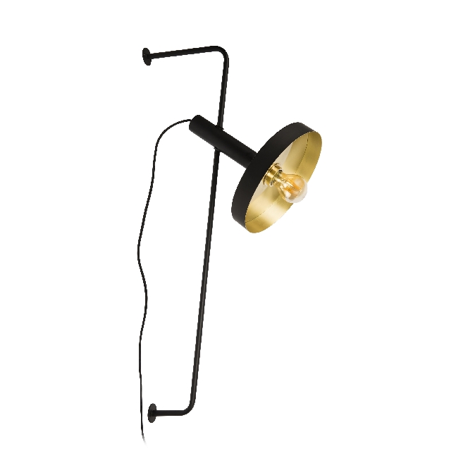 Lampa de perete design modern WHIZZ negru/auriu 20165-95